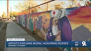 Local artist explains mural honoring nurses