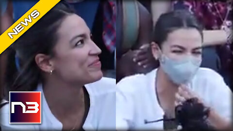 WATCH: Maskless AOC Puts Mask On For Photo-Op, Then Ditches It