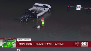Flooded roads near I-17 and Greenway Road