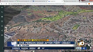 One person dead after fiery crash in El Cajon