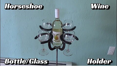 Horseshoe Wine Bottle /Glass Holder