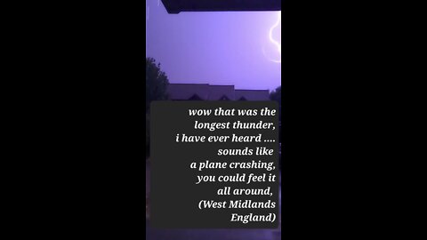 Thought I Captured the longest recorded Thunder Sound, What do you think?