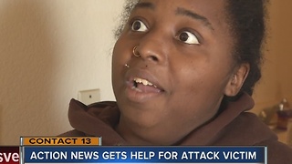 Woman moves after attack at apartment