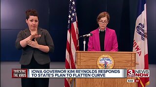Iowa Governor Kim Reynolds responds to state's plan to flatten curve