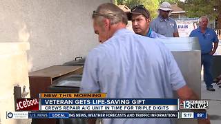 Veteran receives free air conditioner