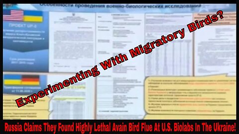 Russia Claims They Found Highly Lethal Avain Bird Flue At U.S. Biolabs In The Ukraine!