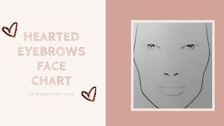 Hearted Eyebrows Face Chart