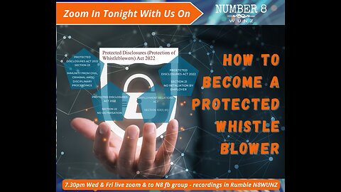 Ep 99 N8 WUNZ Wed 13th Dec 2023 How to Become a Protected Whistle Blower