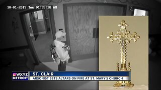 Police in St. Clair investigate what they're calling a 'strange' church arson