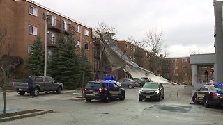 Wind rips off Beechmont Towers roof