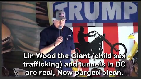 2021 MAY 11 Lin Wood the Giant (Child Sex Trafficking) and Tunnels in DC are real, Now purged clean