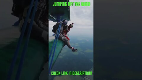 Jumping Off The Airplane Wing! #Shorts #YoutubeShort #ExtremeSports #Freefall #Parachute