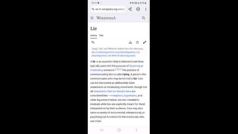 Wikipedia.org - Definition of Lie page.