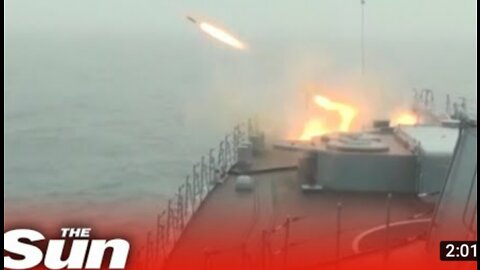 Russian warships fire missiles from Pacific Ocean