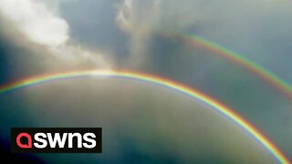 Stunning double rainbow captured on camera over Minnesota
