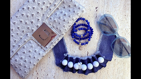 Make this 'Bliss' Necklace with Recycled Denim & Materials | Fashion Inspiration | How to | #shorts