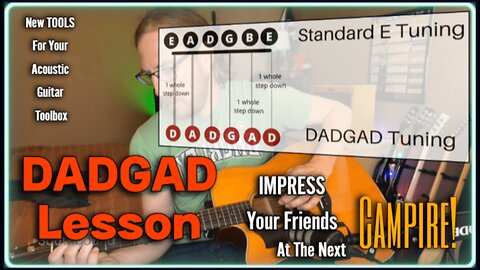 One-Finger Acoustic DADGAD Lesson | Impress Your Friends Around the Next Campfire!