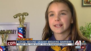 Second-grade girl wins top prize at Cub Scouts derby