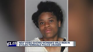 New video shows woman's wild ride in stolen Ferndale police cruiser