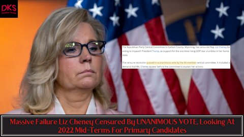 Massive Failure Liz Cheney Censured By UNANIMOUS VOTE, Look At 2022 Mid-Terms For Primary Candidates