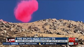 Fire Erupts Near Highway 78