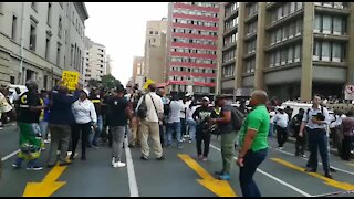 Zuma supporters chased away from ANC headquarters, Johannesburg (eHq)