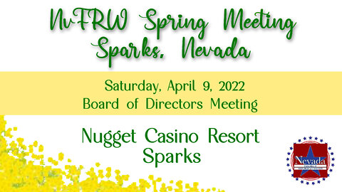 NvFRW Spring Meeting April 9, 2022