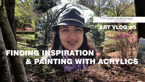 VLOG # 3: Finding Inspiration and Painting a Landscape with Golden Open acrylics