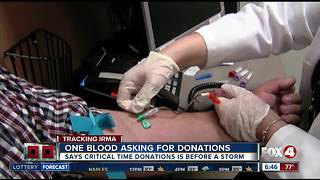 Blood donations needed before Hurricane Irma