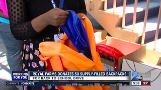 Royal Farms donates 50 supply-filled backpacks for back-to-school drive