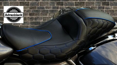 Advanblack Cobra Gel Seat with Custom Stitching Motorcycle Seat