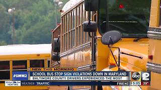 School bus stop sign violations down in Maryland