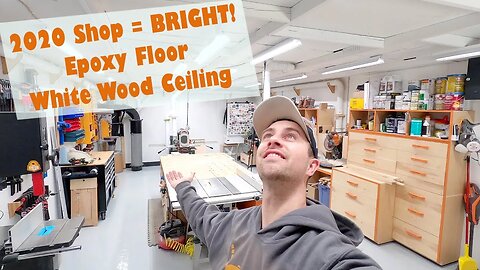 2020 DIYTyler Shop Refresh | Epoxy Garage Floor | Painted Ceiling