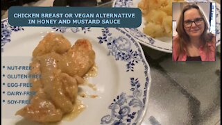 HONEY MUSTARD CHICKEN BREAST RECIPE, GLUTEN-FREE, DAIRY-FREE, SOY-FREE, EGG-FREE. FOOD ALLERGY