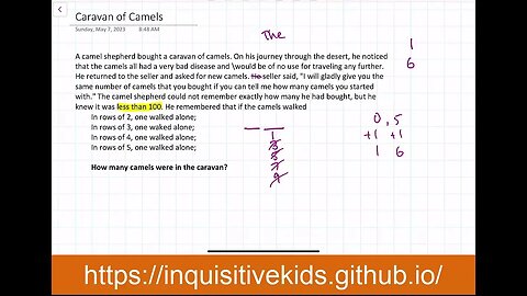 Camel Caravan Problem | Elementary Word Problem