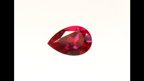 Hydrothermal Ruby Pear Shape