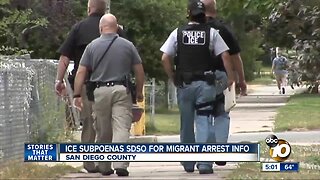 ICE subpoenas SDSO for migrant arrest information