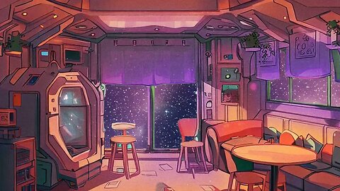 🚀 Cosmic Coziness: Lofi Spaceship Room + Space Travel 🌌