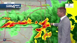 Friday storms move out, heat moves in