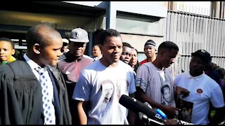 SOUTH AFRICA - Johannesburg - Fees must fall activist at court (video) (c6J)