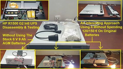 HP R1500 G2 Intl UPS Disassembly & Testing (Without Using The Replacement Stock Batteries)