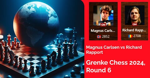 Magnus Carlsen Vs Richard Rapport, Grenke 2024, Round 6