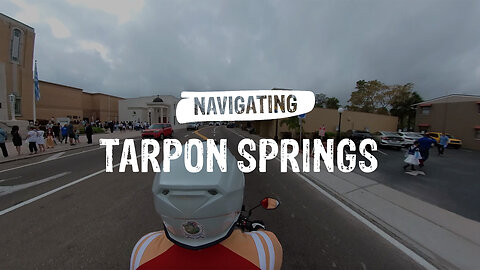 Riding my Honda Navi through the GREEK INSPIRED TOWN on the GULF of MEXICO | TARPON SPRINGS