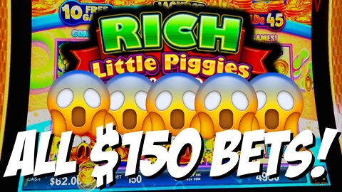5 Hand Pays on ALL $150 BETS!!!! Rich Little Piggies! DO NOT MISS THIS!