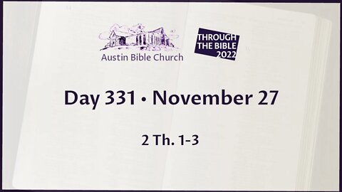 Through the Bible 2022 (Day 331)
