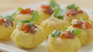 Xanthe Clay's stuffed poori canapés