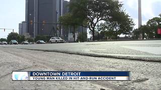 Detroit police search for hit-and-run driver that killed man downtown
