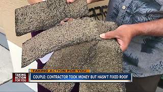 Couple: Contractor took money but hasn't fixed roof