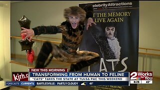 Human to Feline: Travis Guillory tranforms into cat from Cats musical
