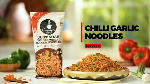 How to make Healthy Chili Garlic Noodles | Just Soak Whole Wheat Hakka Noodles | Kitchen Savour